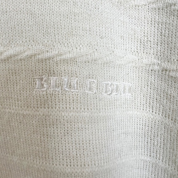 Vintage Blu E BLU Italy cream navy nautical oversized Wool Blend Sweater M - Picture 9 of 11